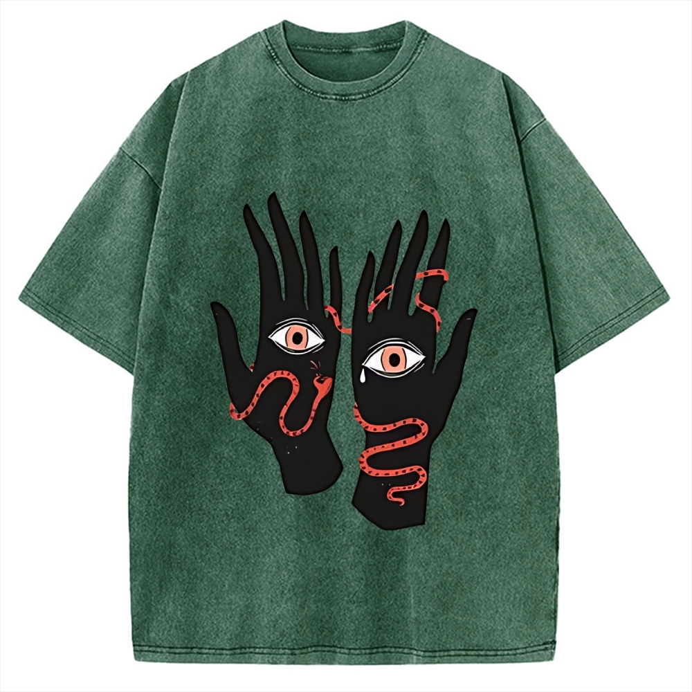 Designed The Eyes Will Not Deceive You Vintage Washed T-shirt