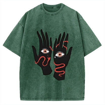 Designed The Eyes Will Not Deceive You Vintage Washed T-shirt