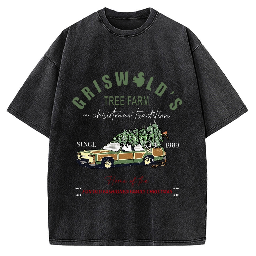 Griswold Christmas Tree Farm Vintage Washed T-shirt