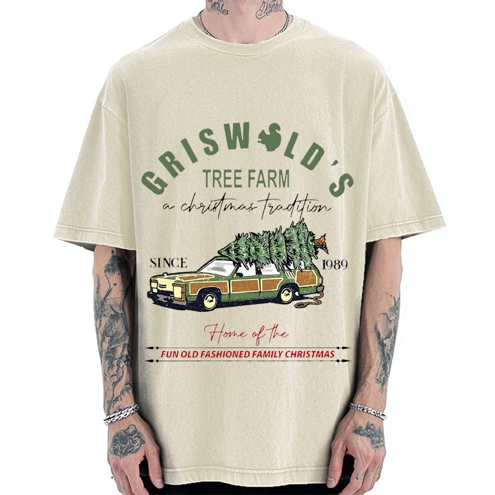 Griswold Christmas Tree Farm Vintage Washed T-shirt
