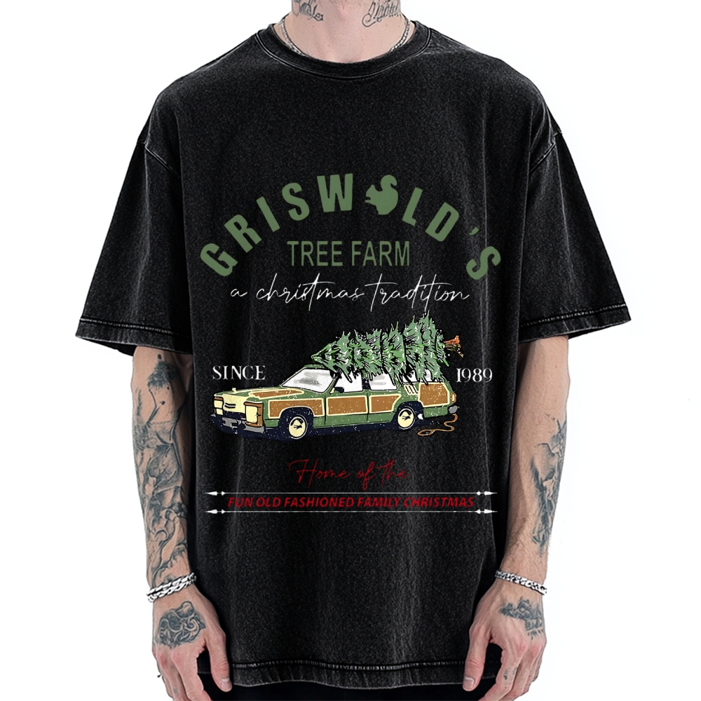 Griswold Christmas Tree Farm Vintage Washed T-shirt