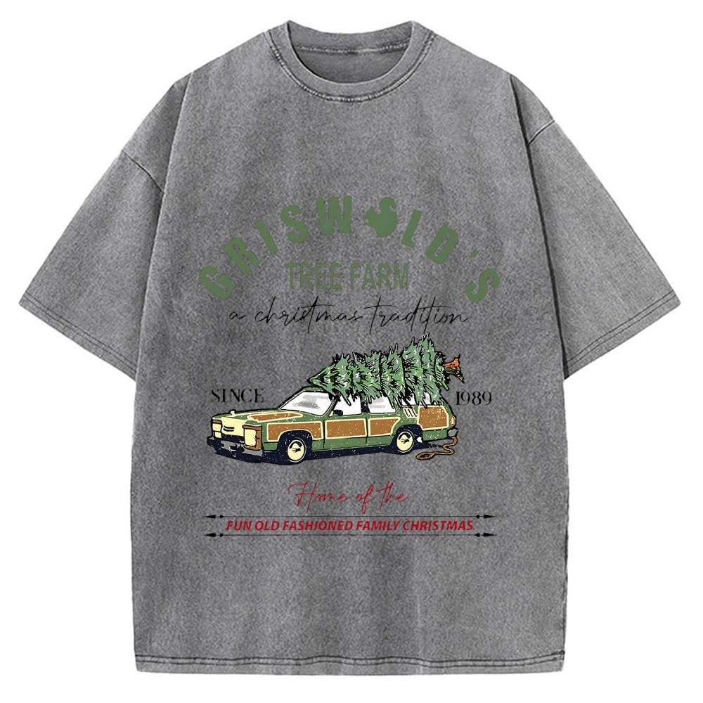Griswold Christmas Tree Farm Vintage Washed T-shirt