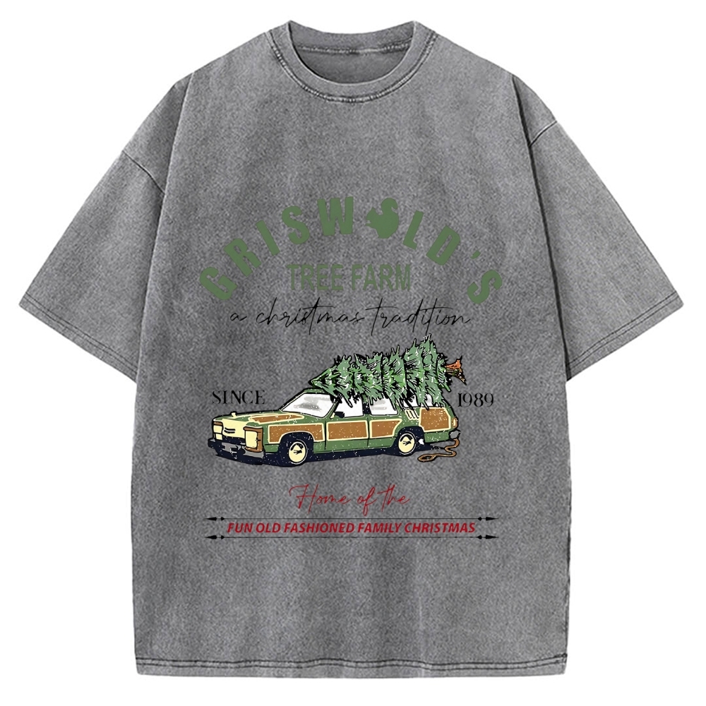 Griswold Christmas Tree Farm Vintage Washed T-shirt