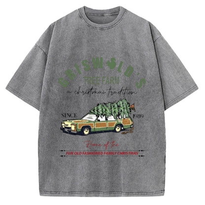 Griswold Christmas Tree Farm Vintage Washed T-shirt