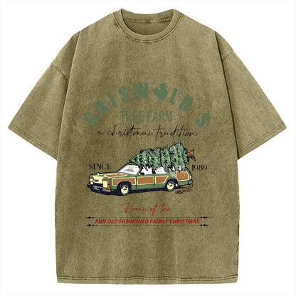 Griswold Christmas Tree Farm Vintage Washed T-shirt