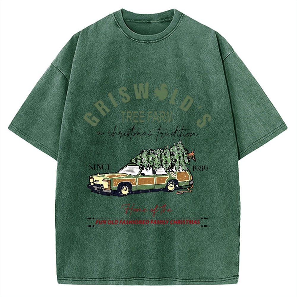 Griswold Christmas Tree Farm Vintage Washed T-shirt