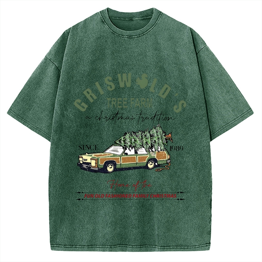 Griswold Christmas Tree Farm Vintage Washed T-shirt