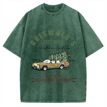 Griswold Christmas Tree Farm Vintage Washed T-shirt