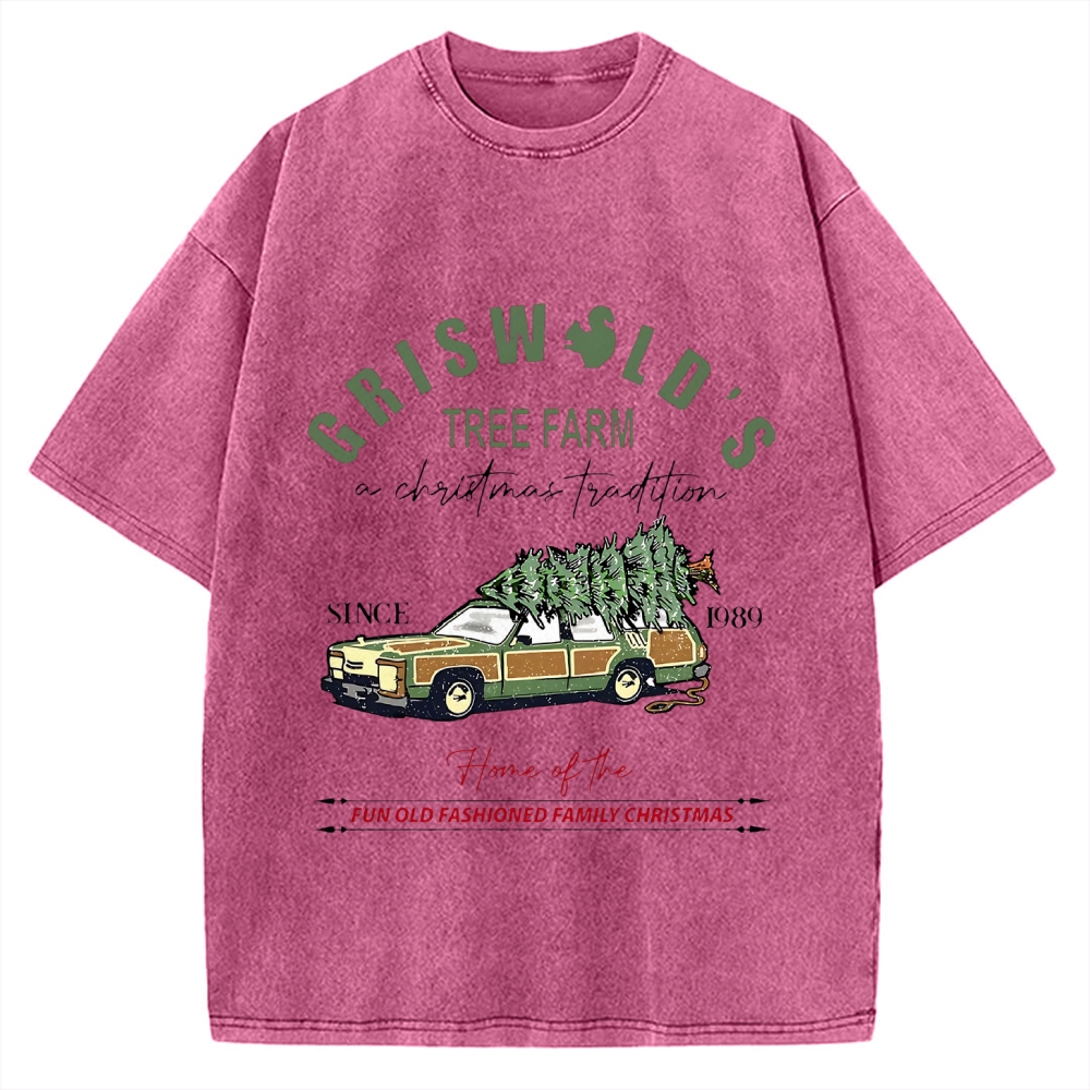 Griswold Christmas Tree Farm Vintage Washed T-shirt