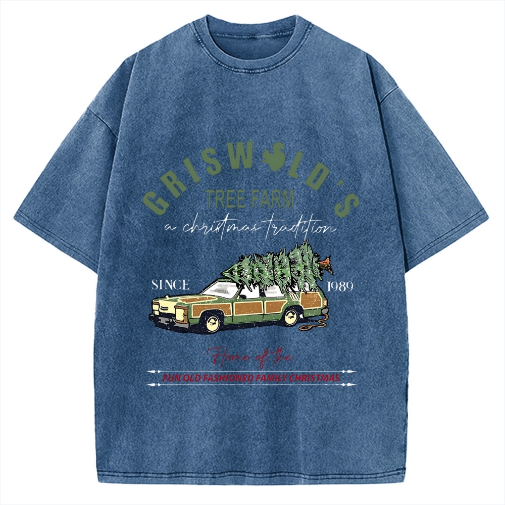 Griswold Christmas Tree Farm Vintage Washed T-shirt