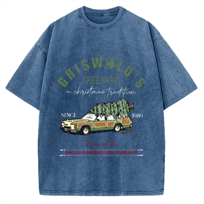 Griswold Christmas Tree Farm Vintage Washed T-shirt