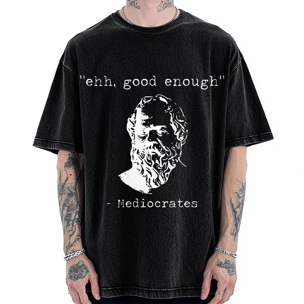 Mediocrates Meme Vintage Washed T-shirt