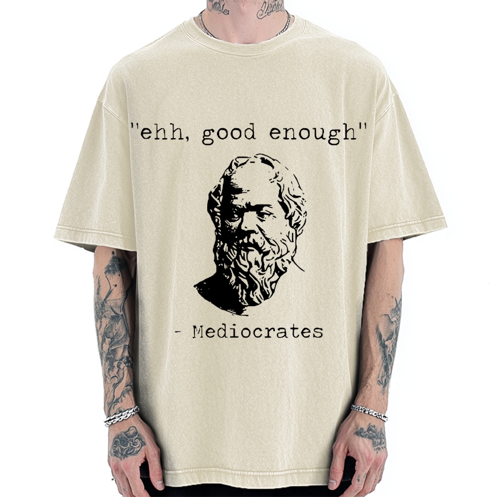 Mediocrates Meme Vintage Washed T-shirt