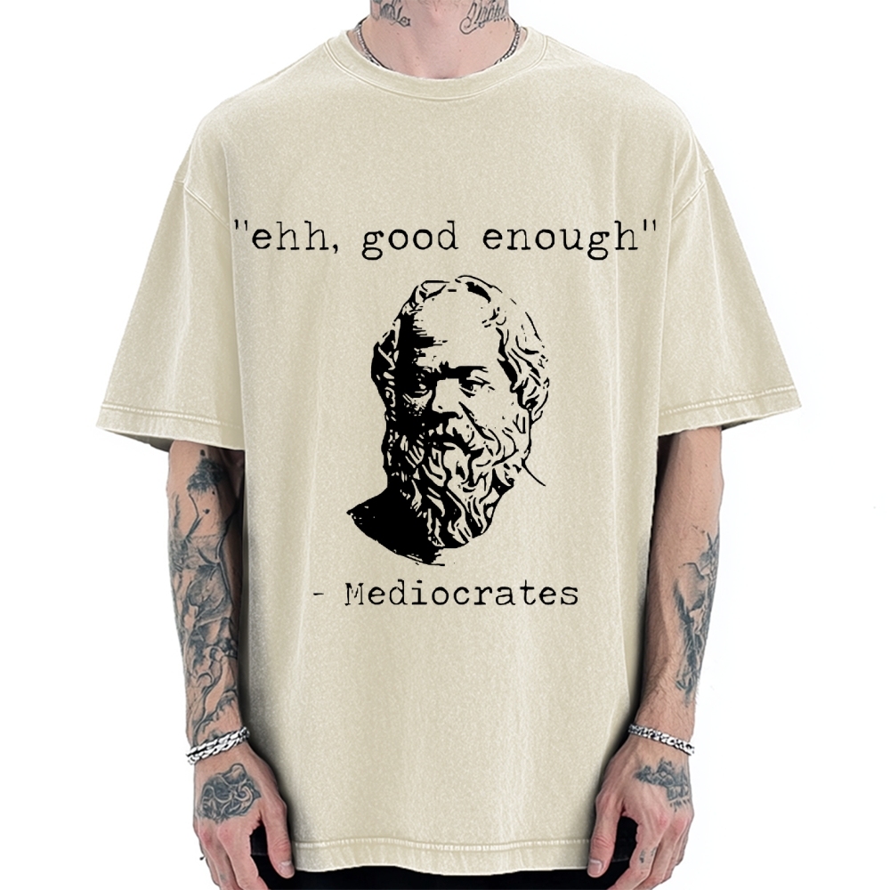Mediocrates Meme Vintage Washed T-shirt
