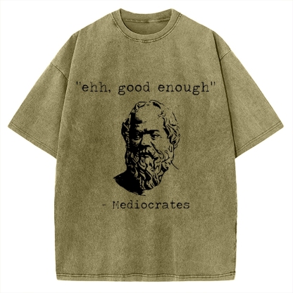 Mediocrates Meme Vintage Washed T-shirt