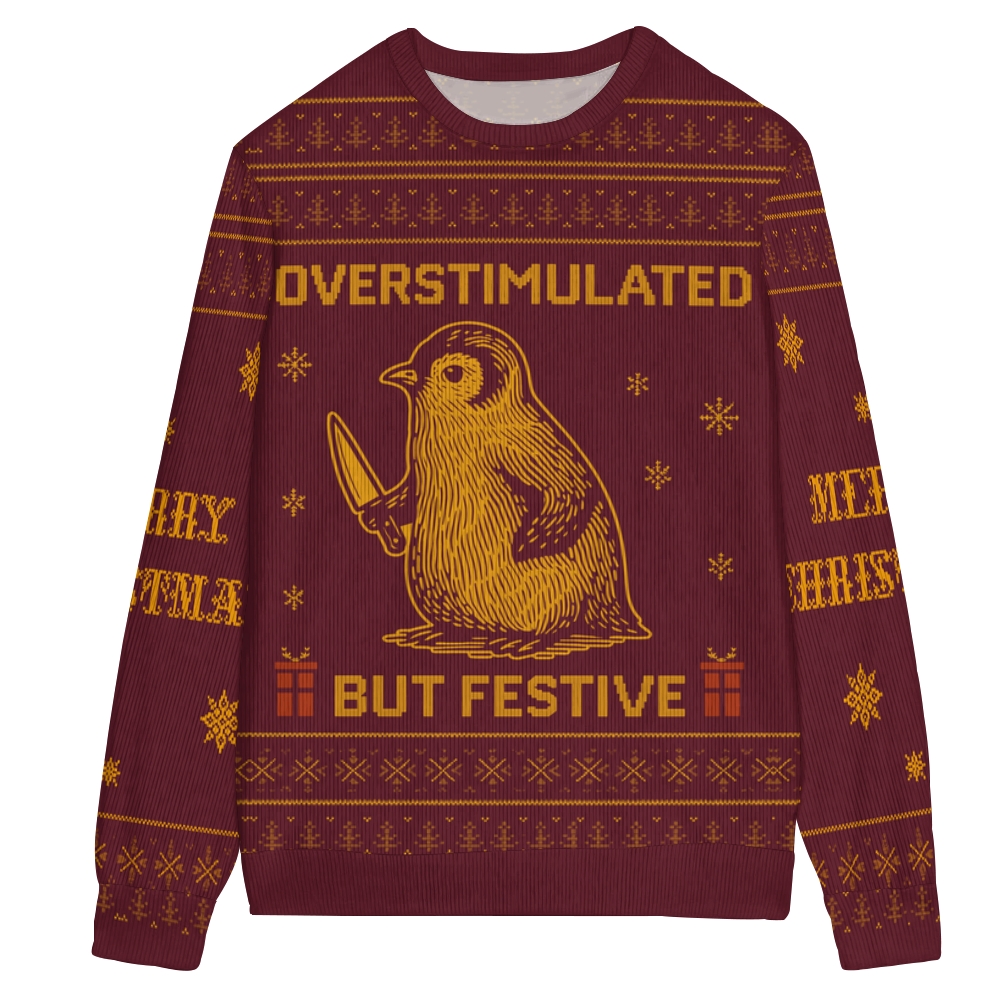 Penguin-themed but festive Christmas Ugly Sweatshirt
