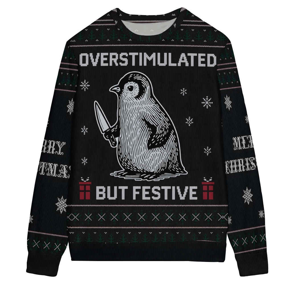Penguin-themed but festive Christmas Ugly Sweatshirt