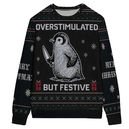 Penguin-themed but festive Christmas Ugly Sweatshirt