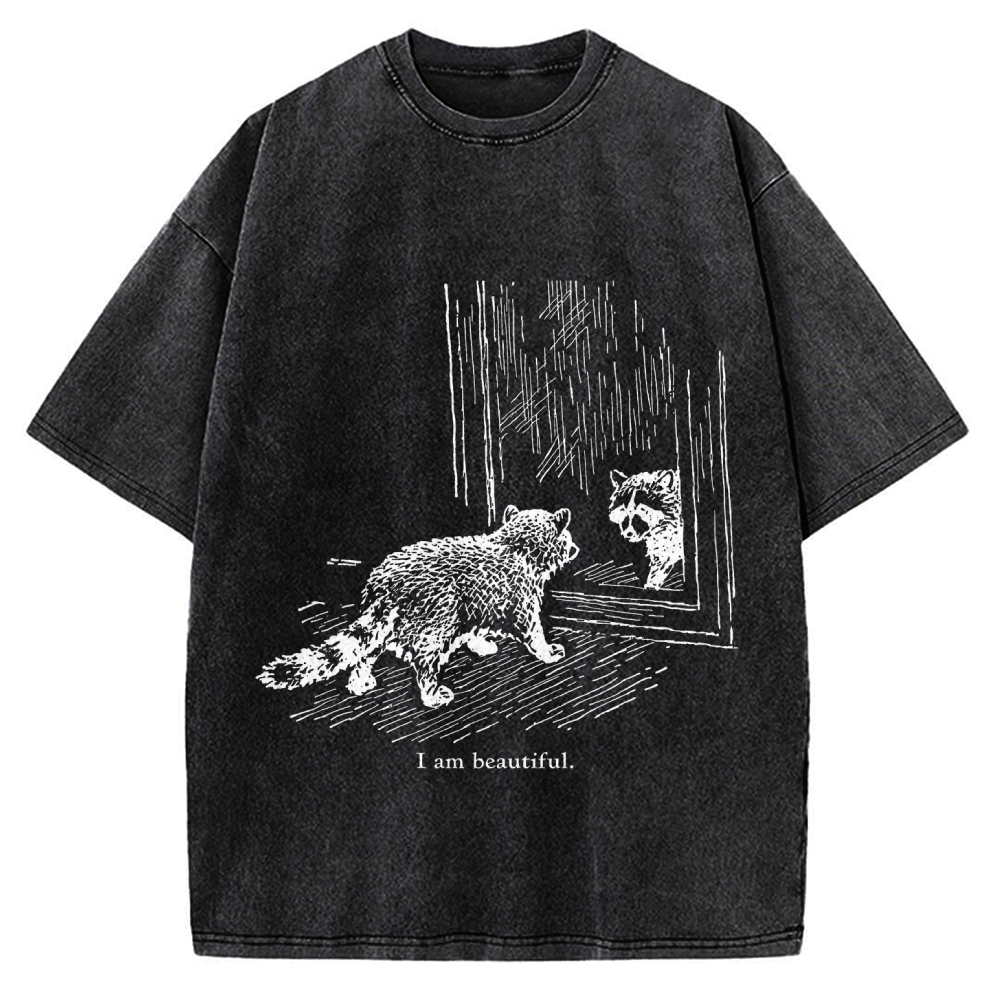 Beautiful Raccoon Vintage Washed T-shirt