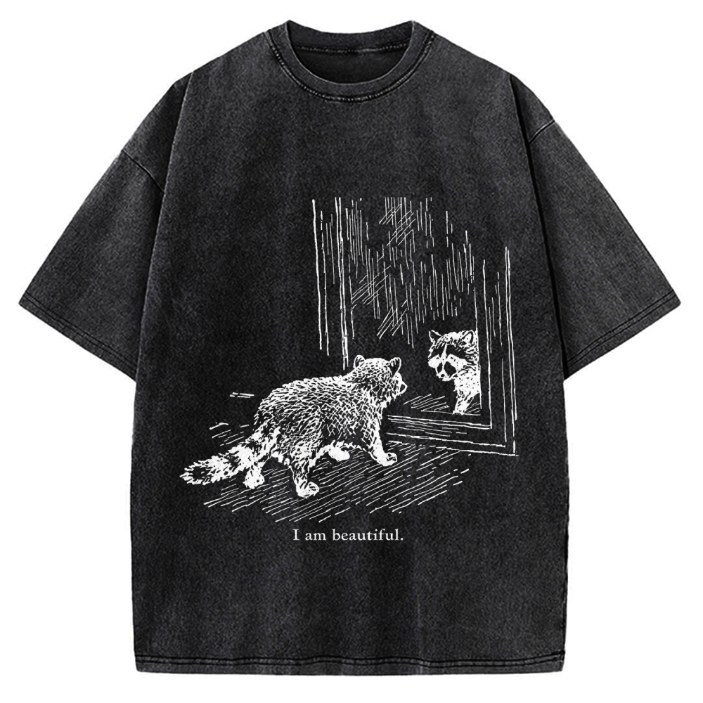 Beautiful Raccoon Vintage Washed T-shirt