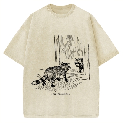 Beautiful Raccoon Vintage Washed T-shirt