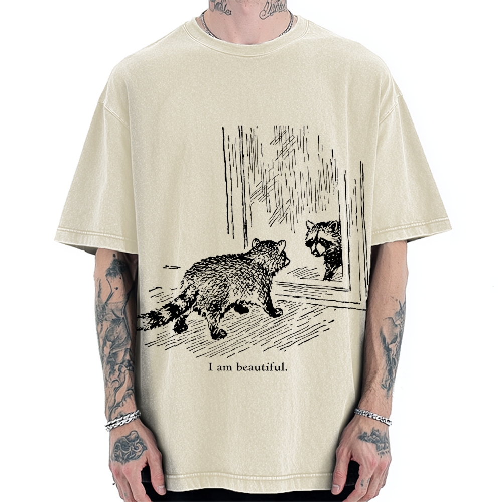 Beautiful Raccoon Vintage Washed T-shirt