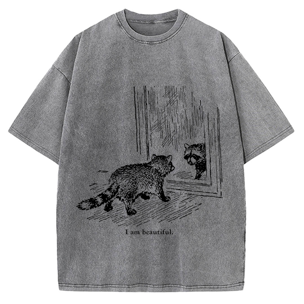 Beautiful Raccoon Vintage Washed T-shirt
