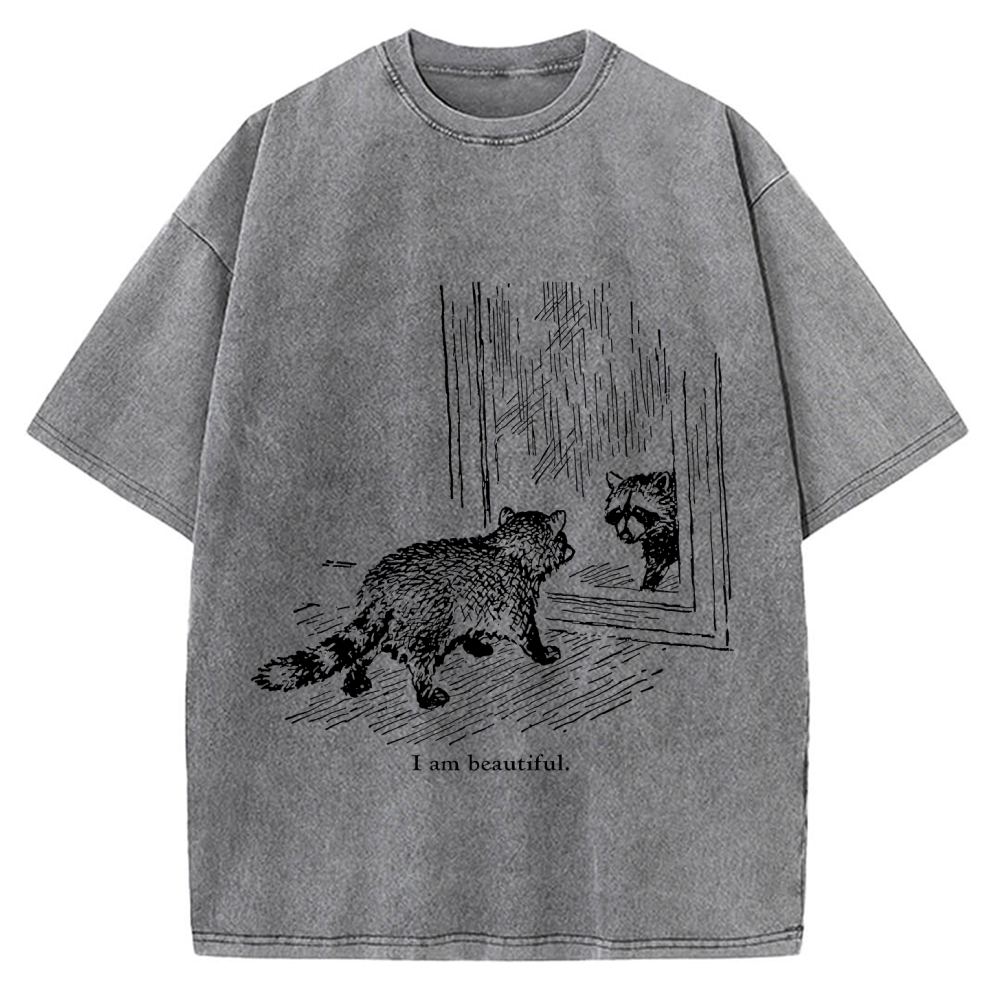 Beautiful Raccoon Vintage Washed T-shirt