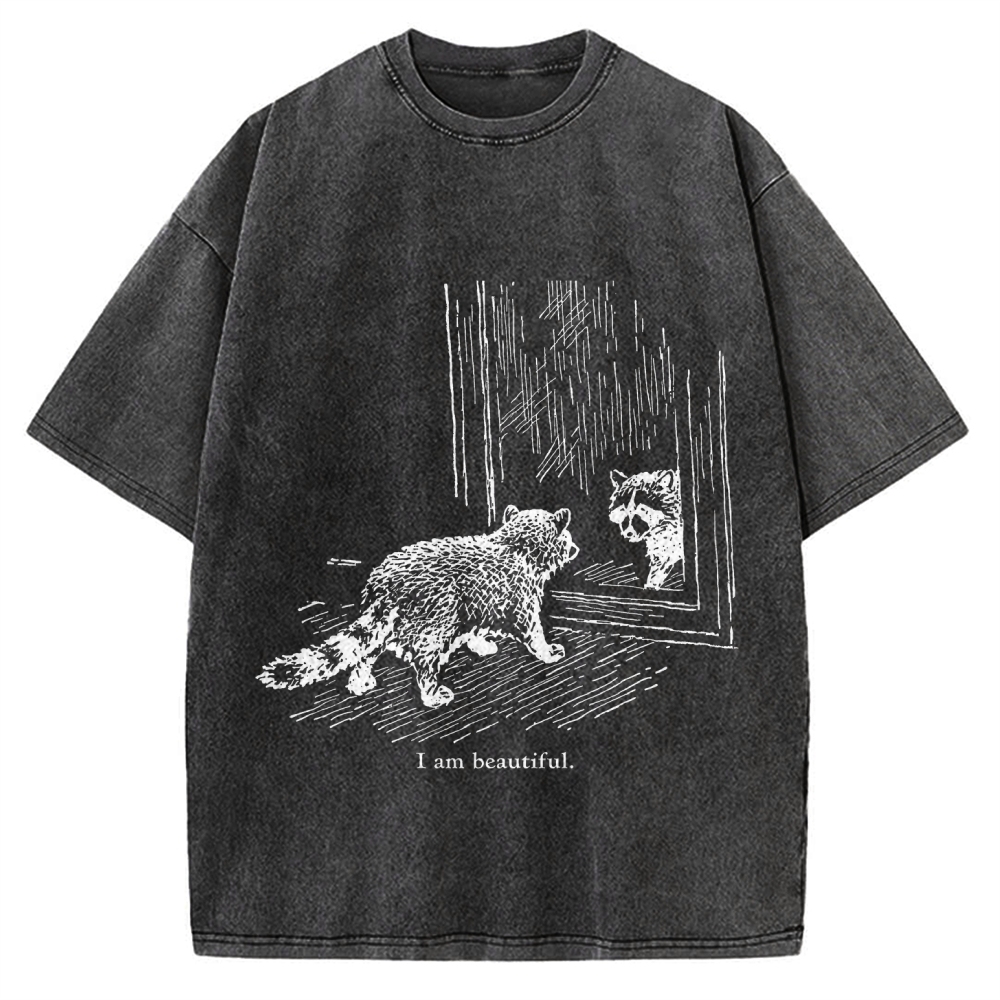 Beautiful Raccoon Vintage Washed T-shirt