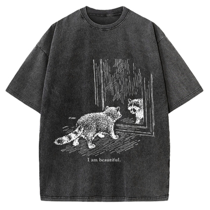 Beautiful Raccoon Vintage Washed T-shirt