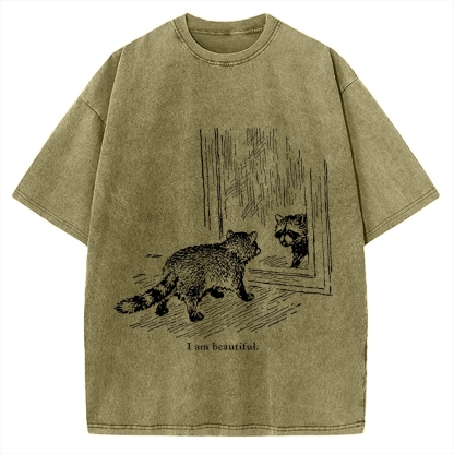 Beautiful Raccoon Vintage Washed T-shirt
