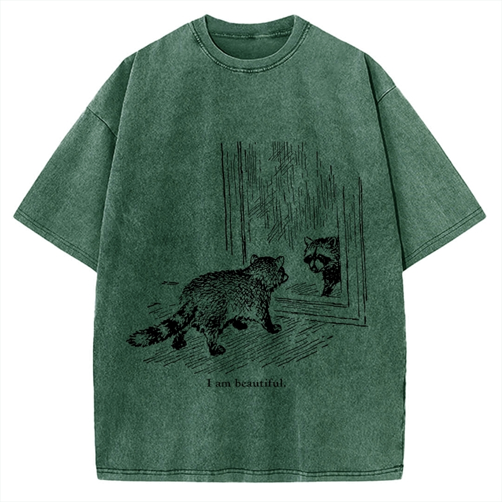 Beautiful Raccoon Vintage Washed T-shirt