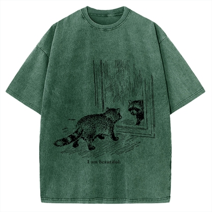 Beautiful Raccoon Vintage Washed T-shirt