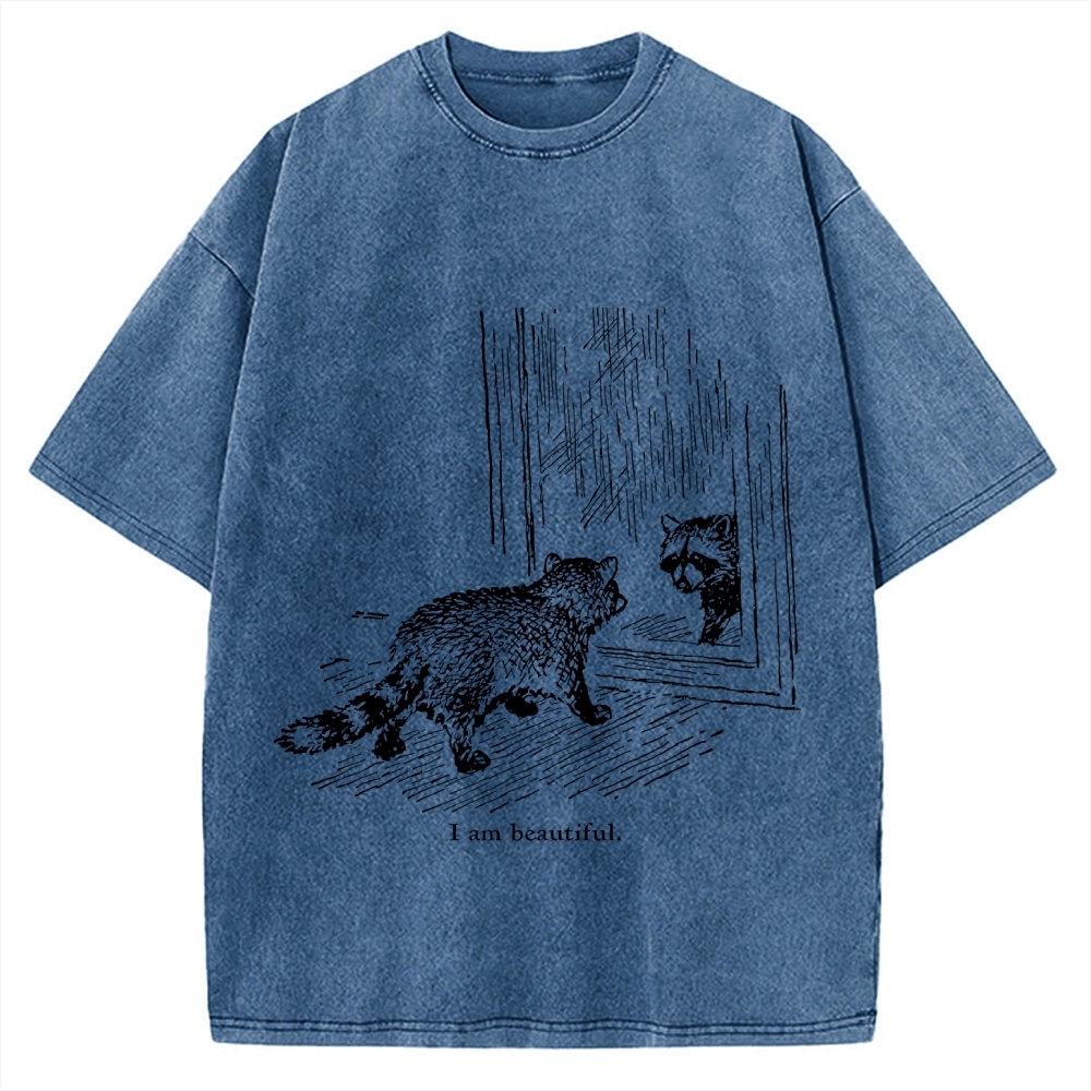 Beautiful Raccoon Vintage Washed T-shirt
