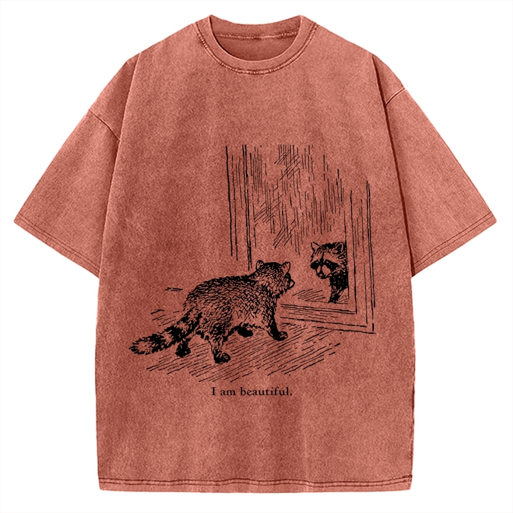 Beautiful Raccoon Vintage Washed T-shirt