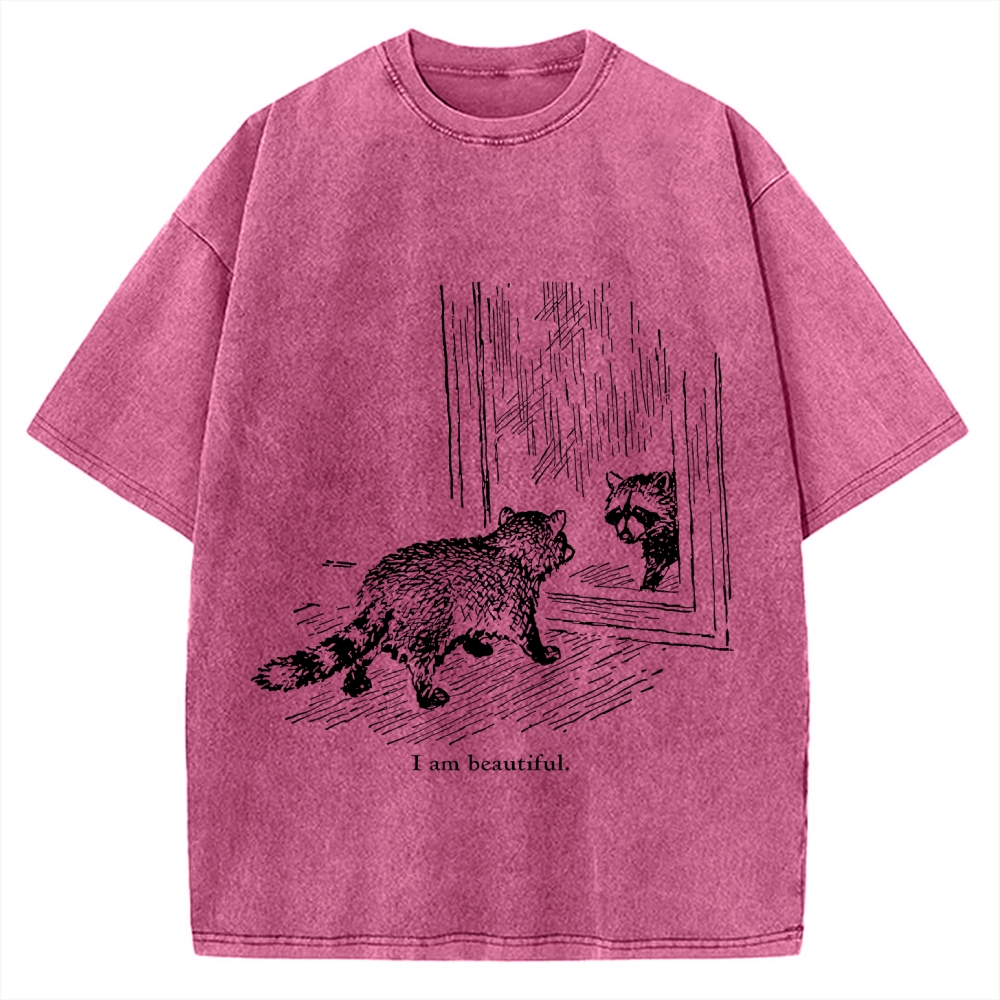 Beautiful Raccoon Vintage Washed T-shirt