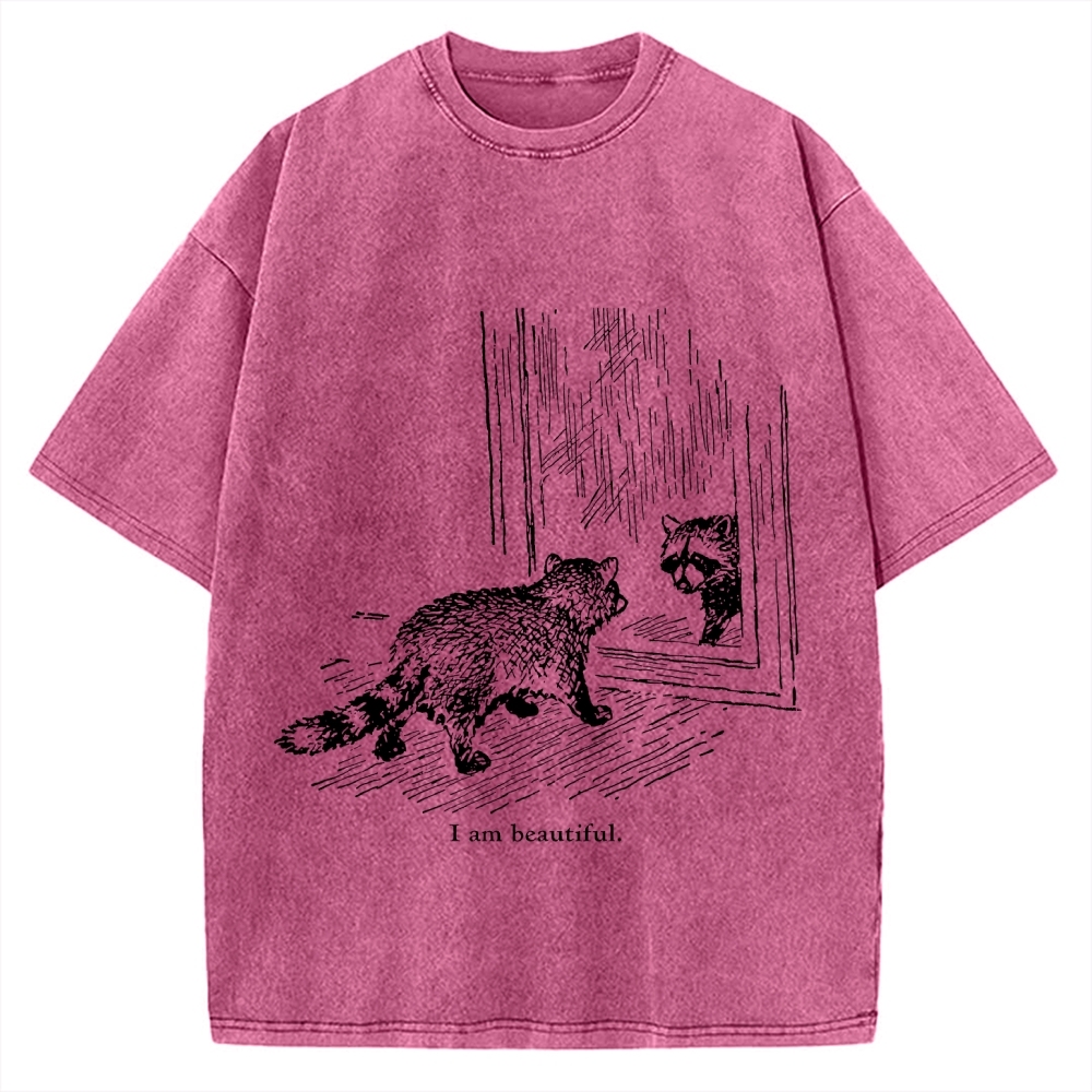 Beautiful Raccoon Vintage Washed T-shirt