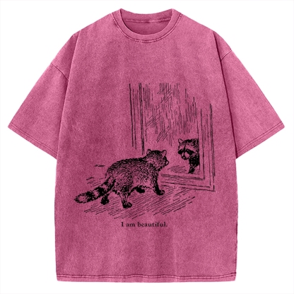 Beautiful Raccoon Vintage Washed T-shirt