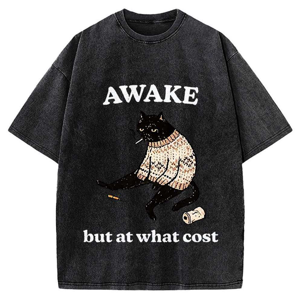 Decadent Smoking Cat Vintage Washed T-shirt
