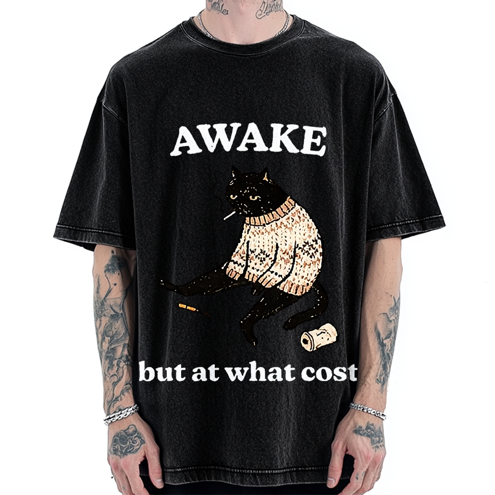 Decadent Smoking Cat Vintage Washed T-shirt