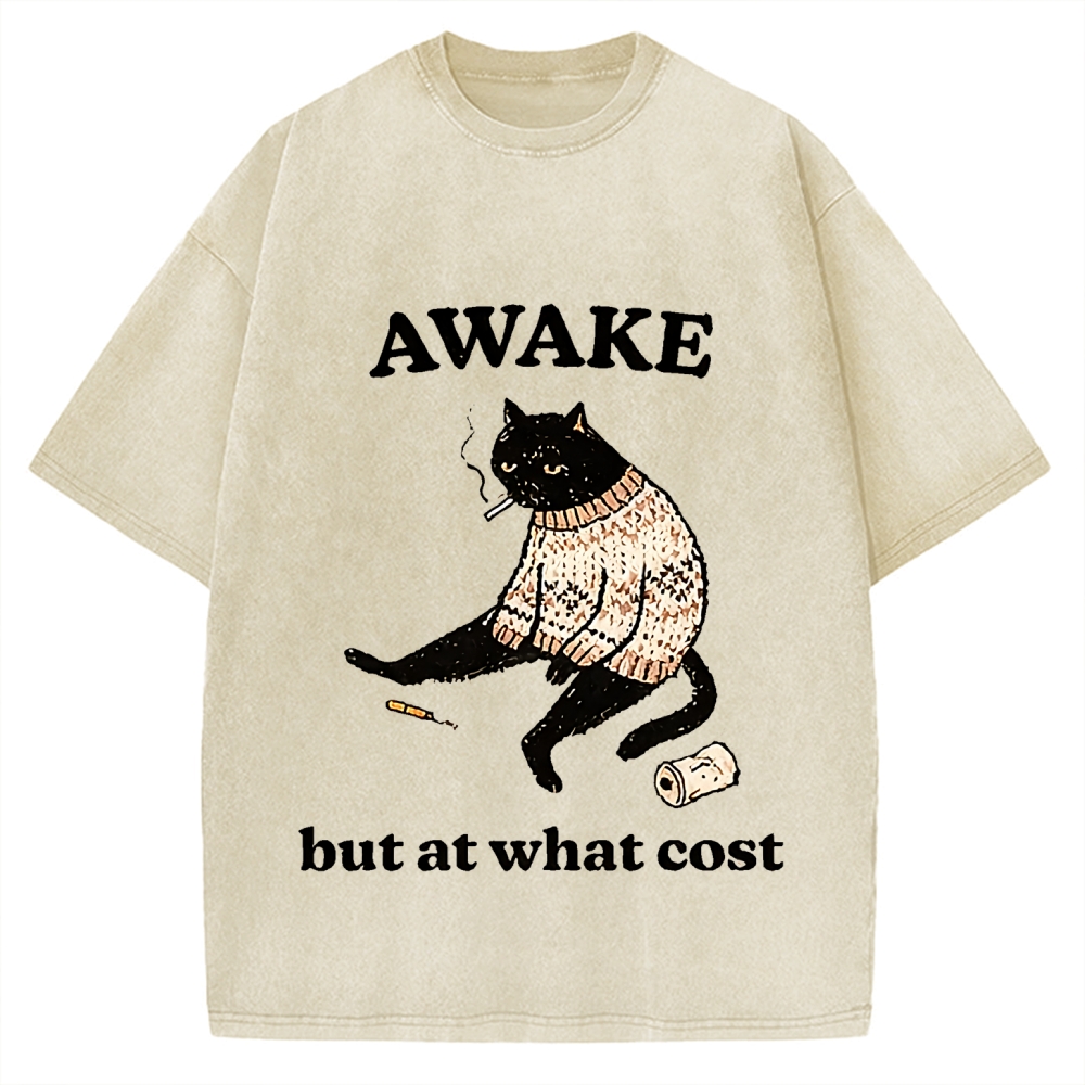 Decadent Smoking Cat Vintage Washed T-shirt