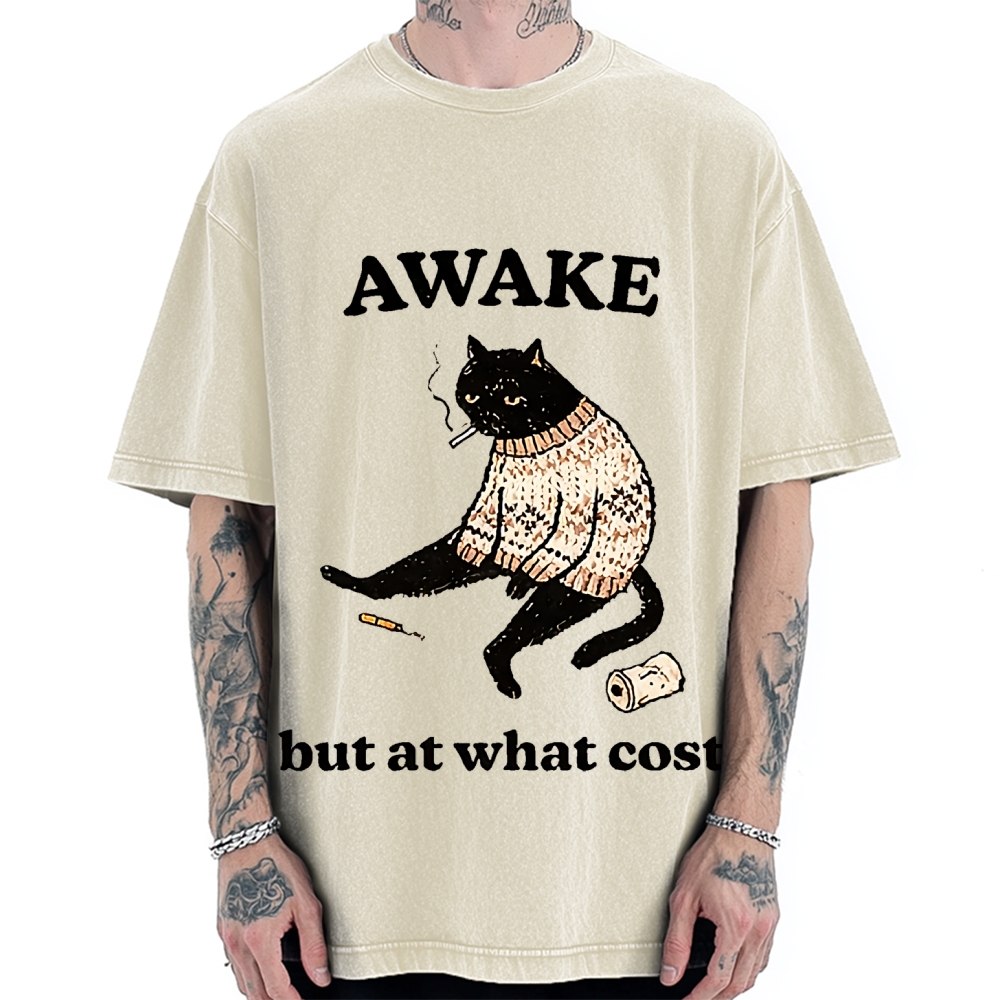 Decadent Smoking Cat Vintage Washed T-shirt