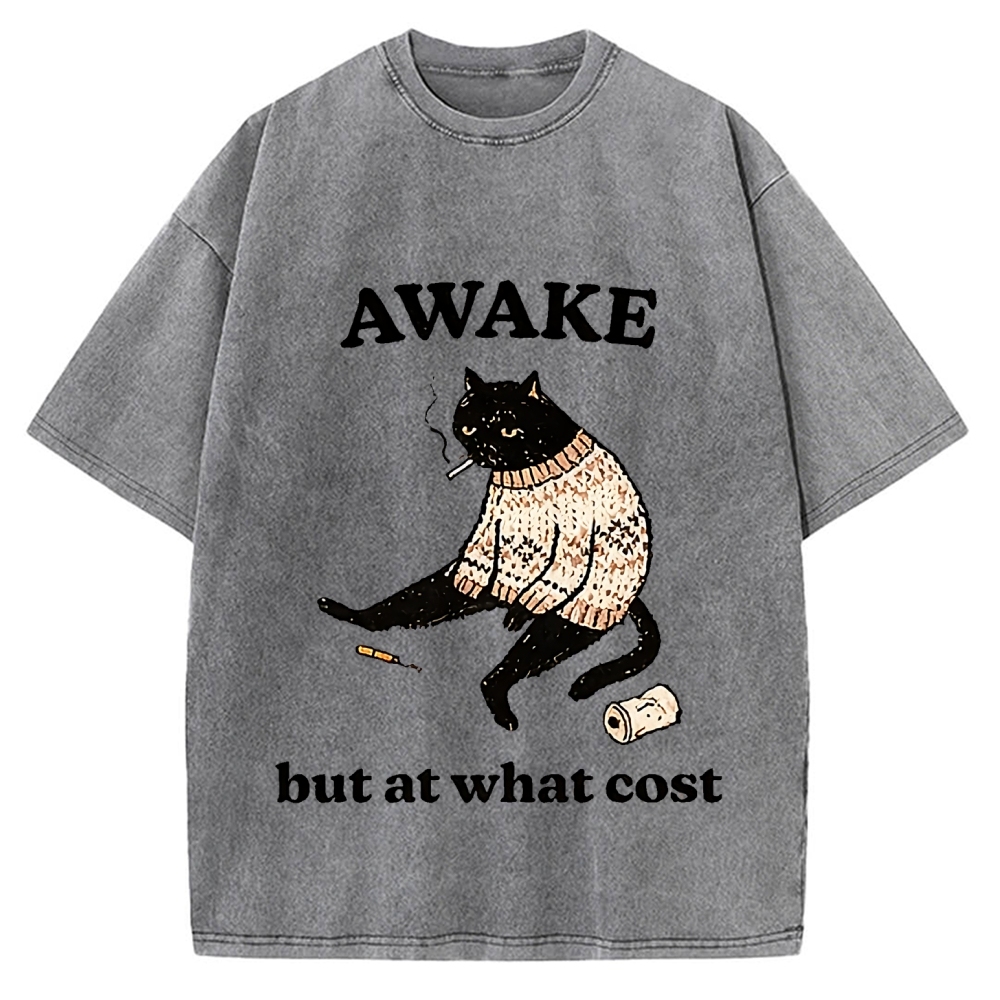 Decadent Smoking Cat Vintage Washed T-shirt