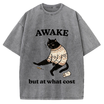 Decadent Smoking Cat Vintage Washed T-shirt