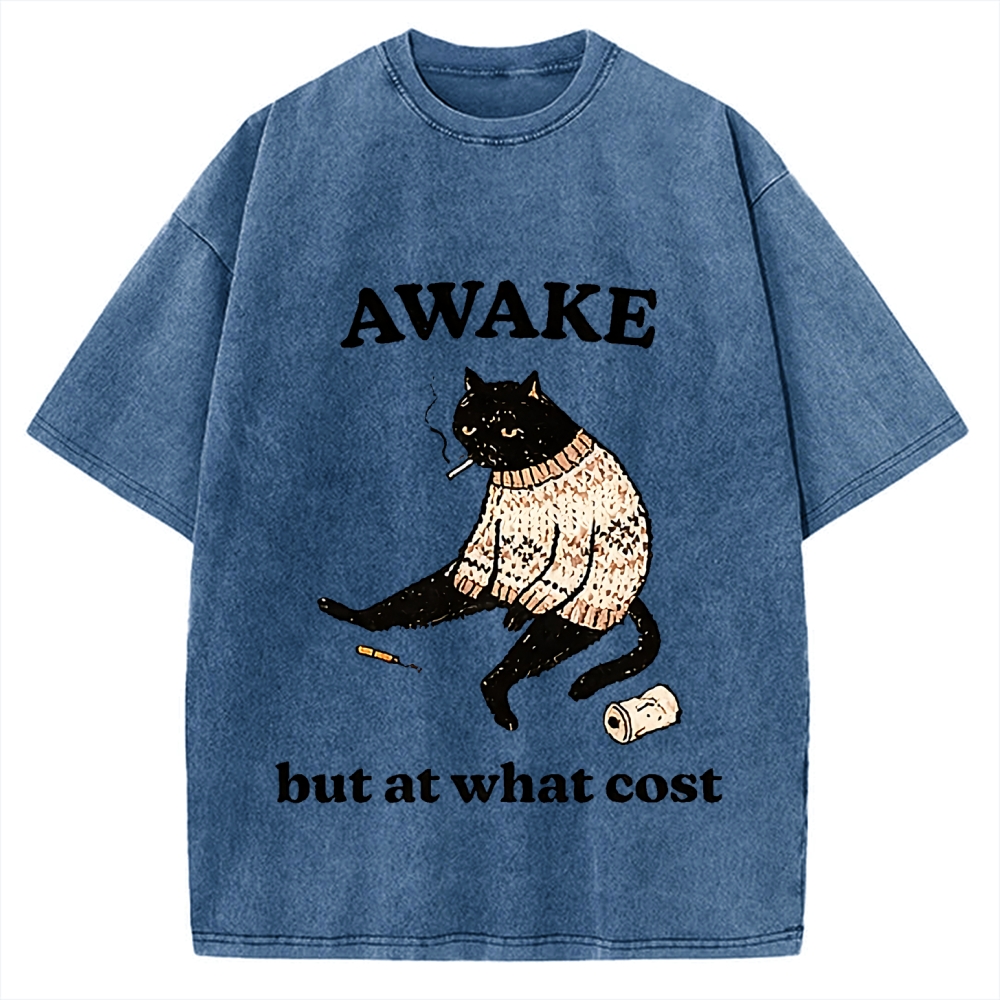 Decadent Smoking Cat Vintage Washed T-shirt