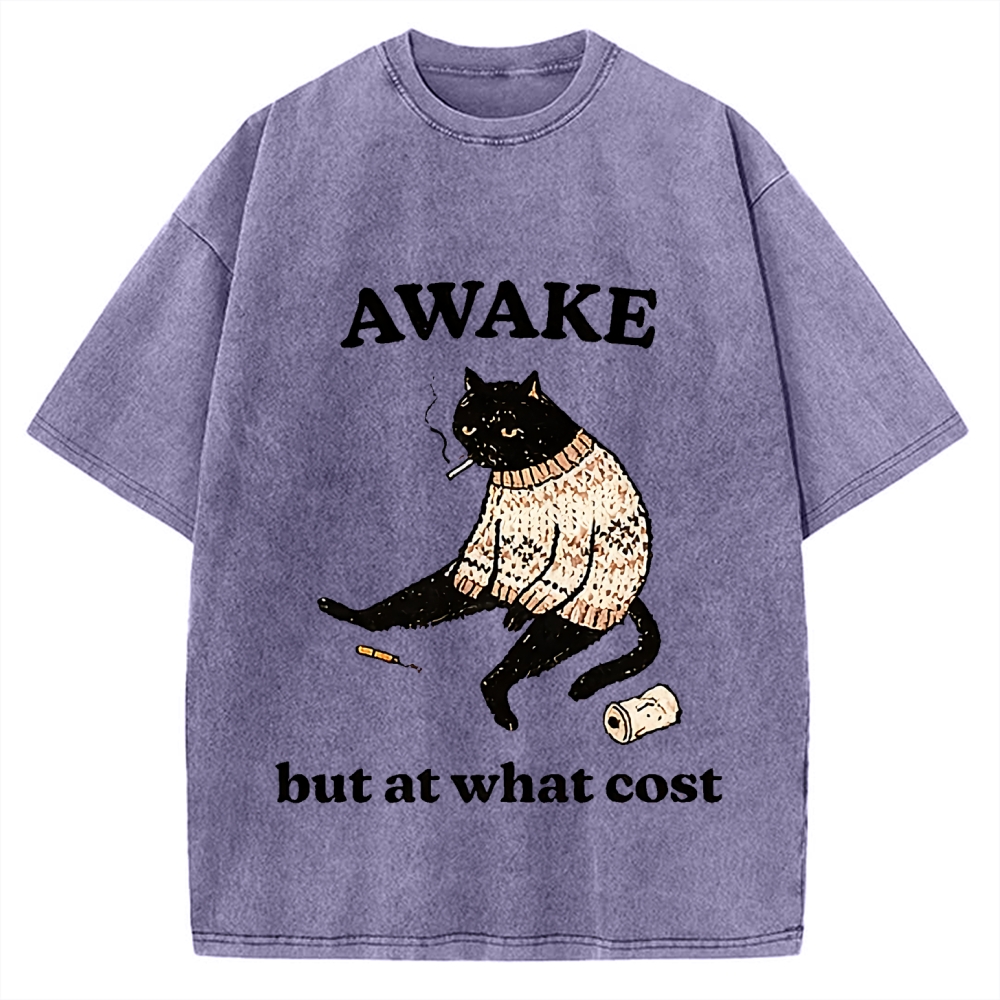 Decadent Smoking Cat Vintage Washed T-shirt
