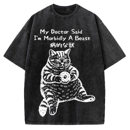 Lazy Fat Cat Vintage Washed T-shirt