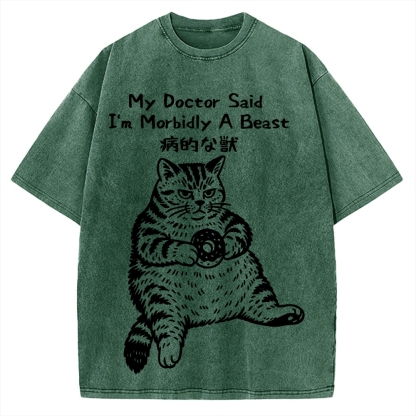 Lazy Fat Cat Vintage Washed T-shirt