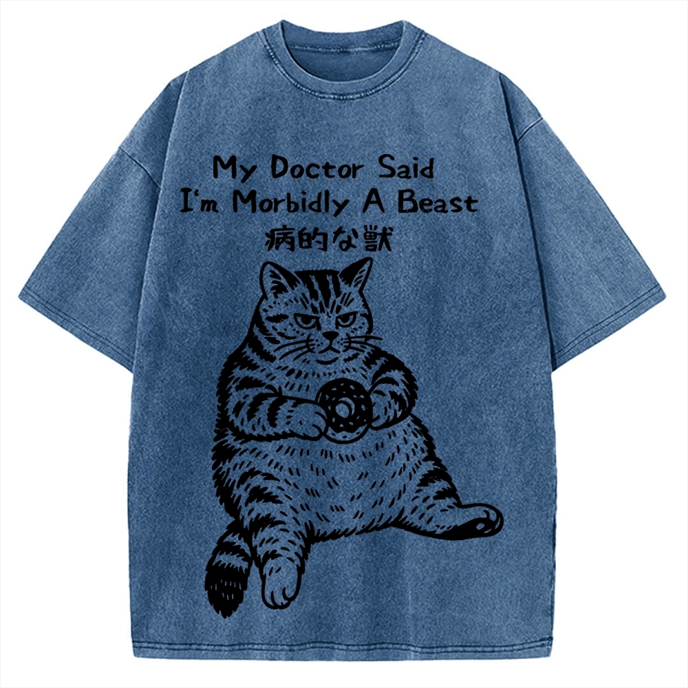 Lazy Fat Cat Vintage Washed T-shirt
