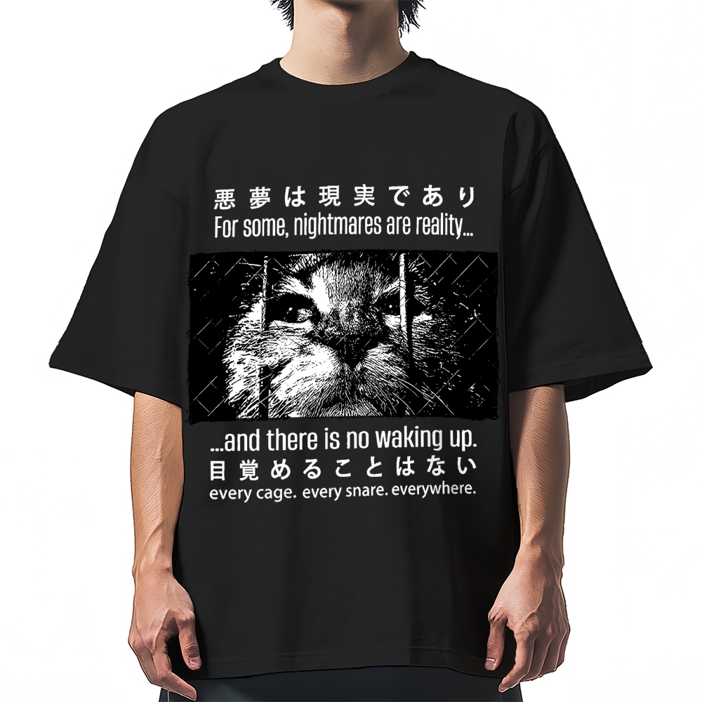 Night Cat Cotton casual T-shirt